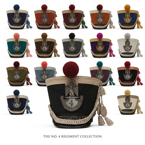 Sombrero de Ala Ancha de Lana Vintage Personalizado con Insignia Decorativa y Borlas, Gorra Formal para Ceremonias, Accesorios de Disfraces para Hombre - Product Image 1