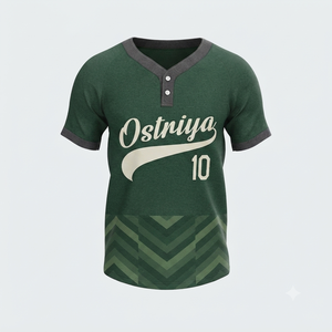 Professional Manufacturers Custom Design Digital Printed Short Sleeve Printed Breathable Quick Dry Two Button <b>Baseball</b> Jerseys - Product Image 1