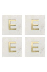 Hand Made Design <b>Marble</b> <b>Coaster</b> With Brass Strip Stone <b>Coaster</b> With Brass Mats & Pads At very best selling Price - Product Image 2