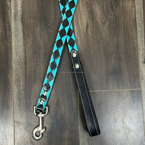 Lujoso perro que camina con patrón a cuadros, mango de cuero genuino, Collar de tracción, correa para perro mascota, arnés, accesorios para perros - Product Image 5