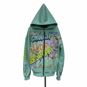 Vente en gros de sweats à capuche à fermeture éclair de qualité supérieure, design populaire, très demandés, avec logo personnalisé imprimé à l'écran, fabriqués en usine, prix bas. - Product Image 5