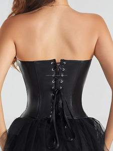 Corsé Bustier de Compresión Alta de Algodón y Poliéster, Sexy, con Cierre, Encaje, Estilo Steampunk, Moldeador de Mujer, Transpirable - Product Image 5