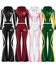 Ensemble de survêtement personnalisé pour femme, prix de gros, fabricant d'usine, vêtements de sport tendance, ensemble décontracté deux pièces, veste zippée intégrale et pantalon de jogging - Product Image 1