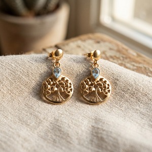 Pendientes Colgantes de Topacio Azul Natural con Forma de Ancla, Chapados en Oro, Corte Asscher, Joyería Cristiana Moderna Hecha a Mano, Regalo para Mujer - Product Image 6