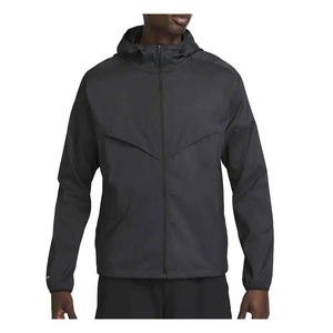 <b>Men's</b> Hooded Windproof <b>Rain</b> <b>Jacket</b> Solid Color <b>Lightweight</b> Polyester Casual Outdoor Zipper Closure Spring Wear - Product Image 3