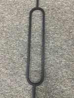 EFS OIB Balustre d'escalier moderne ovale avec insert métallique creux de 1/2 po et tige carrée, en fer forgé noir mat, garantie 1 an, pour balcon et hôtel