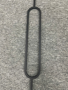 Balaustre de escalera EFS OIB moderno ovalado de 1/2 pulgada con inserto de metal hueco y eje cuadrado, de hierro forjado negro satinado, con 1 año de garantía - Product Image 4