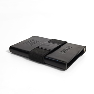 High Quality Castello Genuine Leather RFID Aluminum Card Case <b>Smart</b> <b>Wallet</b> Men's Slim 5 Colors Open Embossed Logo Elastic Money - Product Image 3