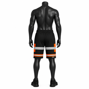High Visibility Safety Workwear Shorts With Reflective Strips Heavy Duty Industrial Construction Summer Uniforms - Product Image 2