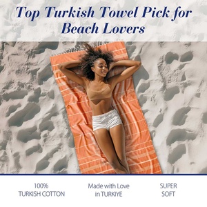 Wholesale Custom Bath <b>Towels</b> Sets High Quality Luxury Soft Absorbent <b>Beach</b> <b>Towel</b> for Hotels Homes Picnic 100% <b>Turkish</b> Cotton - Product Image 3
