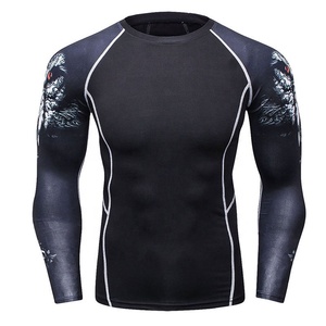 Logotipo personalizado Hombres Manga larga Impreso Rash Sports Rash Guard Shirt Top Último diseño Ropa deportiva de alta calidad con logotipo personalizado - Product Image 6