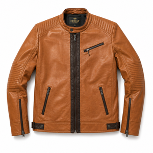 FURAT LEATHERS Hot Selling Breathable <b>Mens</b> Leather <b>Suede</b> <b>Jacket</b> Stand Collar Front Zipper Autumn Casual Polyester Lining Solid - Product Image 1