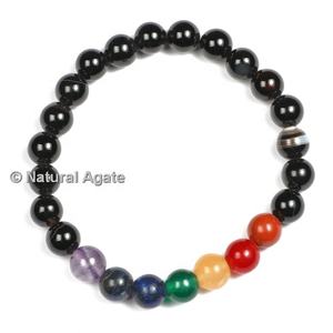 Bracelet en cristal unisexe de meilleur créateur Bracelets en perles de pierres précieuses multicolores Prix de gros Pierre principale en agate pour cadeau - Product Image 6