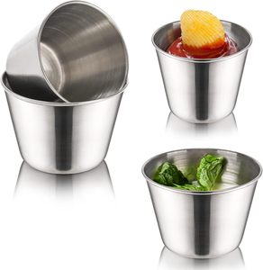 Tazones Pequeños de Acero Inoxidable Reutilizables, Ecológicos, Duraderos, Aptos para Lavavajillas, para Uso en Restaurantes, Tazas para Salsas de Barbacoa - Product Image 1