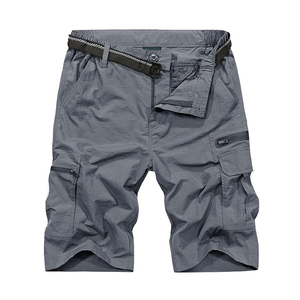 Pantalones Cortos Cargo para Hombre, 100% Algodón, con Cierre de Cremallera y Botones, Diseño Sólido, para Trabajo, Senderismo, Estilo Casual - Product Image 4