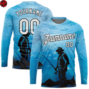 Camiseta de Pesca Personalizada de Manga Larga, Transpirable, 100% Poliéster, Elástica en 4 Direcciones, Sublimación por Tinte, UPF 50, para Pesca con Mosca - Product Image 4