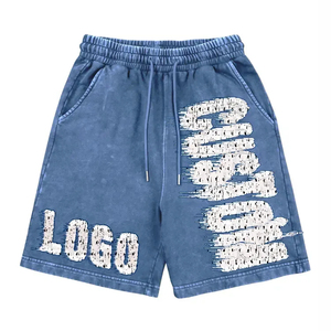 Ropa para Hombre, Pantalones Cortos Bermuda de Lona 100% Poliéster, Color Sólido, Cintura Elástica con Cordón, Casuales, Transpirables, de Secado Rápido, con Bolsillos - Product Image 3