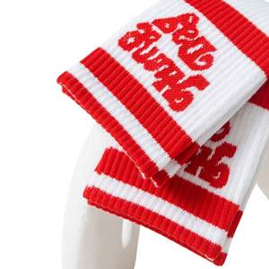 Chaussettes de sport en coton biologique écologique, fines, antibactériennes, à compression côtelée, avec broderie personnalisée du logo d'équipe, faible MOQ - Product Image 2