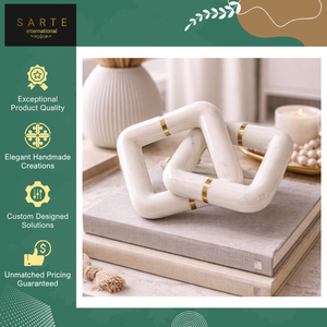 Nouvelle Collection – Décoration de Table en Chaîne de Marbre Faite à la Main, Style Européen Moderne et Luxueux, Durable, pour Diwali et Retraite - Product Image 4