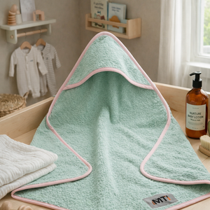 Toalla con Capucha para Bebé 75x75cm 100% Algodón, Envoltura de Baño para Bebés, Felpa Suave, Certificación OEKO-TEX, Gruesa, Logotipo Personalizado, Marca Privada, Venta al Por Mayor - Product Image 5