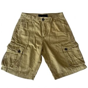 Wholesale Men Casual Double <b>Belt</b> Shorts Streetwear Cotton Summer Loose Fit <b>Elastic</b> Waist Breathable Stylish Fashion Cargo Shorts - Product Image 1