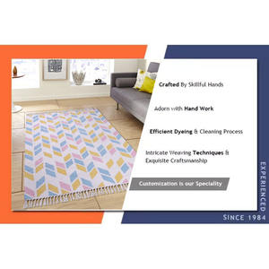 Tapis antidérapants faits à la main, tapis en coton tufté à la main, forme personnalisée irrégulière, tapis persans brodés, tapis de passage à vendre - Product Image 6