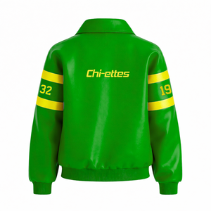 เสื้อแจ็คเก็ตหนัง PU สำหรับขับขี่มอเตอร์ไซค์ ยี่ห้อ Chi Eta Phi รุ่น Moto Racer สำหรับผู้หญิง ดีไซน์สีสันตัดกัน เหมาะสำหรับการแข่งรถ - Product Image 4