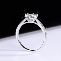 Cincin Berlian Bulat Brilian Buatan Laboratorium Terlaris, Cincin Pertunangan & Pernikahan Mewah, Perhiasan Berkualitas Tinggi untuk Wanita, Tersedia Untuk Dijual