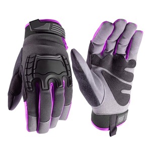 Gants de mécanicien en cuir synthétique de qualité supérieure, protection des mains par injection TPR, antistatiques, résistants aux chocs et aux perforations - Product Image 6