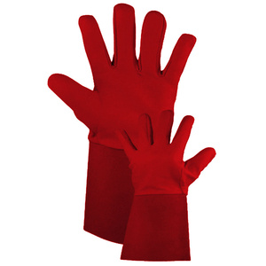 Most Popular Heavy Duty Industrial Safety <b>Gloves</b> TIG Welding <b>Long</b> Cuff Goat Grain Cow Split Leather Anti-Cut Hand Protection - Product Image 4