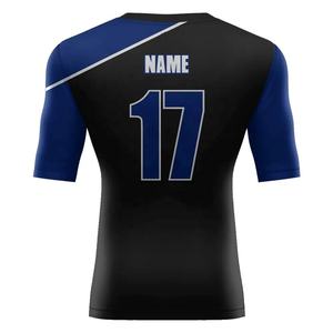 Camiseta Deportiva de Manga Corta para Hombre, Negra y Azul, con Estampado de Águila, de Secado Rápido, de Poliéster, para Natación - Product Image 5
