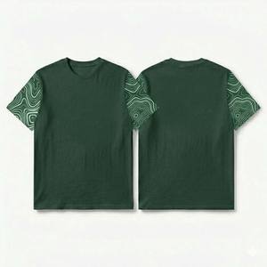 Camiseta Básica de Algodón Pesado de Color Liso con Hombros Caídos y Manga Corta Oversize para Hombre al por Mayor - Product Image 4