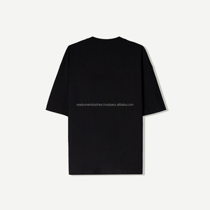 T-shirts Streetwear Homme Oversize Col Rond Épaules Tombantes 100% Coton Longueur Longue Impression Numérique Respirant - Product Image 3