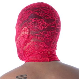 Masque facial en cuir rouge pour homme, style fétiche, avec ouverture pour la bouche, design audacieux, pour clubbing - Product Image 6