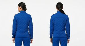 Ensembles de blouses médicales pour femmes, uniformes d'hôpital, col en V, manches courtes, tricotés en Spandex/Polyester, avec pantalon, options multicolores, personnalisation sur mesure - Product Image 4