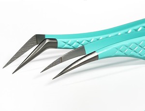 Pinzas Profesionales para Extensión de Pestañas, Pinzas de Acero Inoxidable de Grado Quirúrgico, Pinzas Profesionales para Volumen de Pestañas - Product Image 2
