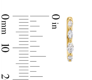 <b>Hoops</b> Earrings Diamond Earrings Gold and <b>Silver</b> Earrings Natural and Lab Grown Diamonds Earrings <b>Hoops</b> Fine Jewelry for Women - Product Image 6