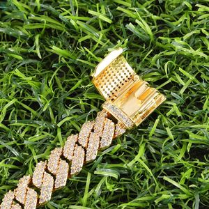 Bracelet Hip Hop serti de diamants de laboratoire, style rappeur, bracelet cubain 16 mm pour homme, bracelet tendance et brillant - Product Image 5