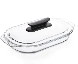 Microwave Oven Tray Heat-resistant Dish Heat Resistant Borosilicate Glass Baking Pan