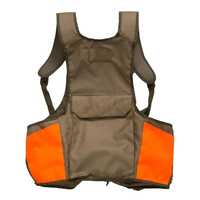 Gilet de chasse en nylon orange personnalisé, bretelles rembourrées réglables, plusieurs poches, service OEM, respirant et léger