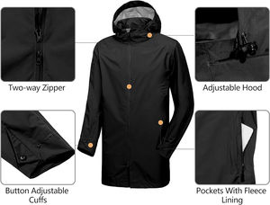 Chaqueta Impermeable de Último Diseño para Hombre, Chaqueta con Capucha, Ropa de Abrigo Ligera, Cortavientos para Adultos - Product Image 3