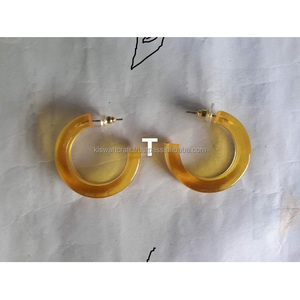 Boucles d'oreilles créoles en diamant de style bohème fabuleux Design en résine à la mode pour une utilisation quotidienne Fêtes Mariages au meilleur prix - Product Image 4