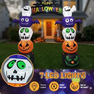 Arco Gonfiabile Gigante a Forma di Zucca di Halloween da 2,5 m con Luci LED per Decorazioni Esterne Natalizie - Product Image 4
