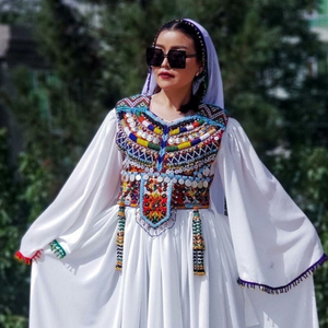 Robes décontractées pour femmes à prix de gros, nouveau design, grande taille, vêtements afghans Kuchi brodés, décoration en dentelle, robe afghane - Product Image 4