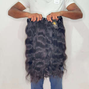 Extensiones de Cabello Virgen Brasileño sin Procesar, Paquetes de Cabello Humano Indio al por Mayor, Cabello Virgen con Cutícula Alineada - Product Image 1