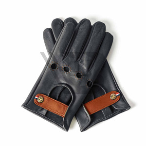 Gants d'équitation vintage en cuir de vachette véritable pour hommes, pour l'hiver, le travail en extérieur, les conducteurs et les motards, style pakistanais avec paume en cuir de vachette - Product Image 1