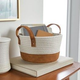 Cesta organizadora moderna para el hogar, contenedor de almacenamiento de alta gama, esencial para la decoración contemporánea, elegante cesta de almacenamiento para el hogar - Product Image 6