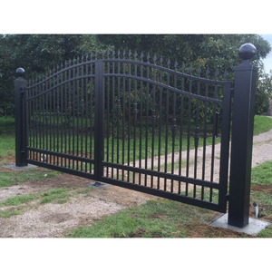 Puerta Batiente para Entrada de Vehículos de Estilo Moderno, de Hierro y Aluminio, Impermeable, con Recubrimiento en Polvo, Galvanizada, de Alta Calidad y Fácil Instalación - Product Image 3