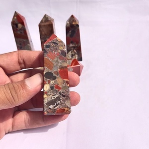 หินแจสเปอร์สีแดงธรรมชาติทรงหอคอย |   คริสตัลแจสเปอร์สีแดงขัดเงาทรงโอเบลิสก์ |   อัญมณีตกแต่งขายส่ง - Product Image 2