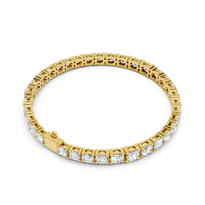 Lab Grown Diamond Tennis Bracelet 14K <b>Gold</b> Round Brilliant <b>Bangle</b> Luxury Jewelry for Wedding Party Gift - Product Image 3